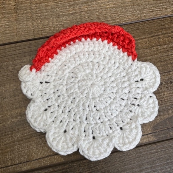 Coasters Christmas Holiday Set of 4 Handcrafted Crochet by Seller Cotton - Picture 9 of 16